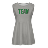 Custom Gray Emerald Green Cheerleader Dress