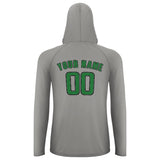 Custom Gray Emerald Green UV-Hoodie