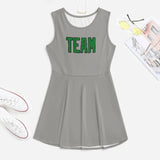 Custom Gray Emerald Green Cheerleader Dress
