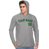 Custom Gray Emerald Green UV-Hoodie