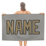 Custom Gray Light Khaki Beach Towel