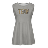 Custom Gray Light Khaki Cheerleader Dress