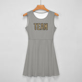 Custom Gray Light Khaki Cheerleader Dress