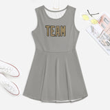 Custom Gray Light Khaki Cheerleader Dress