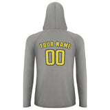 Custom Gray Light Yellow UV-Hoodie