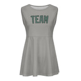 Custom Gray Blue Green Cheerleader Dress