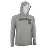 Custom Gray Blue Green UV-Hoodie