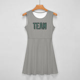 Custom Gray Blue Green Cheerleader Dress