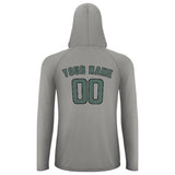 Custom Gray Blue Green UV-Hoodie