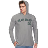 Custom Gray Blue Green UV-Hoodie