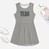 Custom Gray Blue Green Cheerleader Dress