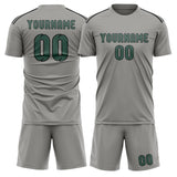 Custom Gray Blue Green Soccer Jersey