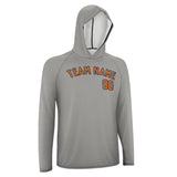 Custom Gray Orange UV-Hoodie