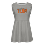 Custom Gray Orange Cheerleader Dress