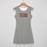 Custom Gray Copper Rose Cheerleader Dress