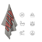 Custom Gray Copper Rose Beach Towel