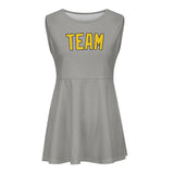 Custom Gray Gold Cheerleader Dress