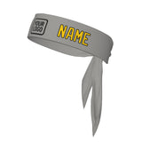Custom Gray Gold Headband