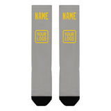 Custom Gray Gold Knee-High Sock