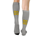 Custom Gray Gold Knee-High Sock