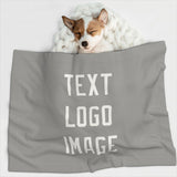 Custom Gray White Pet Blanket