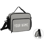 Custom Gray White Lunch Bag