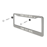 Custom Gray White License Plate Frame