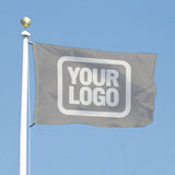 Custom Gray White Flag