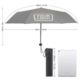 Custom Gray White Automatic Umbrella