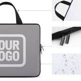 Custom Gray White Laptop Bag