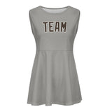 Custom Gray Brown Cheerleader Dress