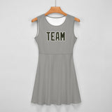 Custom Gray Olive Cheerleader Dress