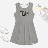 Custom Gray Olive Cheerleader Dress