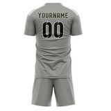 Custom Gray Olive Soccer Jersey