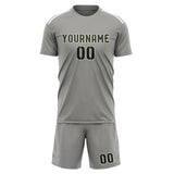 Custom Gray Olive Soccer Jersey