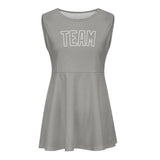 Custom Gray Gray Cheerleader Dress