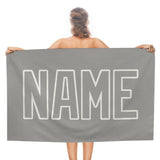 Custom Gray Gray Beach Towel