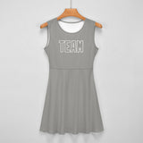 Custom Gray Gray Cheerleader Dress