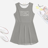 Custom Gray Gray Cheerleader Dress