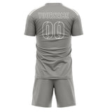 Custom Gray Gray Soccer Jersey