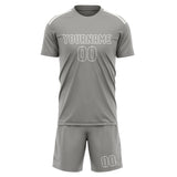 Custom Gray Gray Soccer Jersey