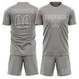 Custom Gray Gray Soccer Jersey