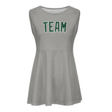 Custom Gray Green Cheerleader Dress