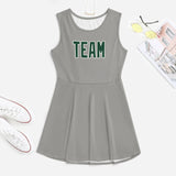 Custom Gray Green Cheerleader Dress