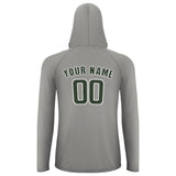 Custom Gray Dark Green UV-Hoodie