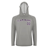 Custom Gray Purple UV-Hoodie