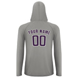 Custom Gray Purple UV-Hoodie