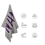Custom Gray Purple Beach Towel