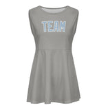 Custom Gray Light Blue Cheerleader Dress