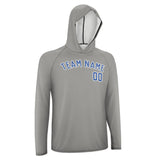 Custom Gray Sky Blue UV-Hoodie